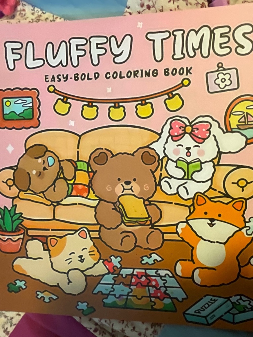 Fluffy Times Easy Bold Cute Animals Coloring Book